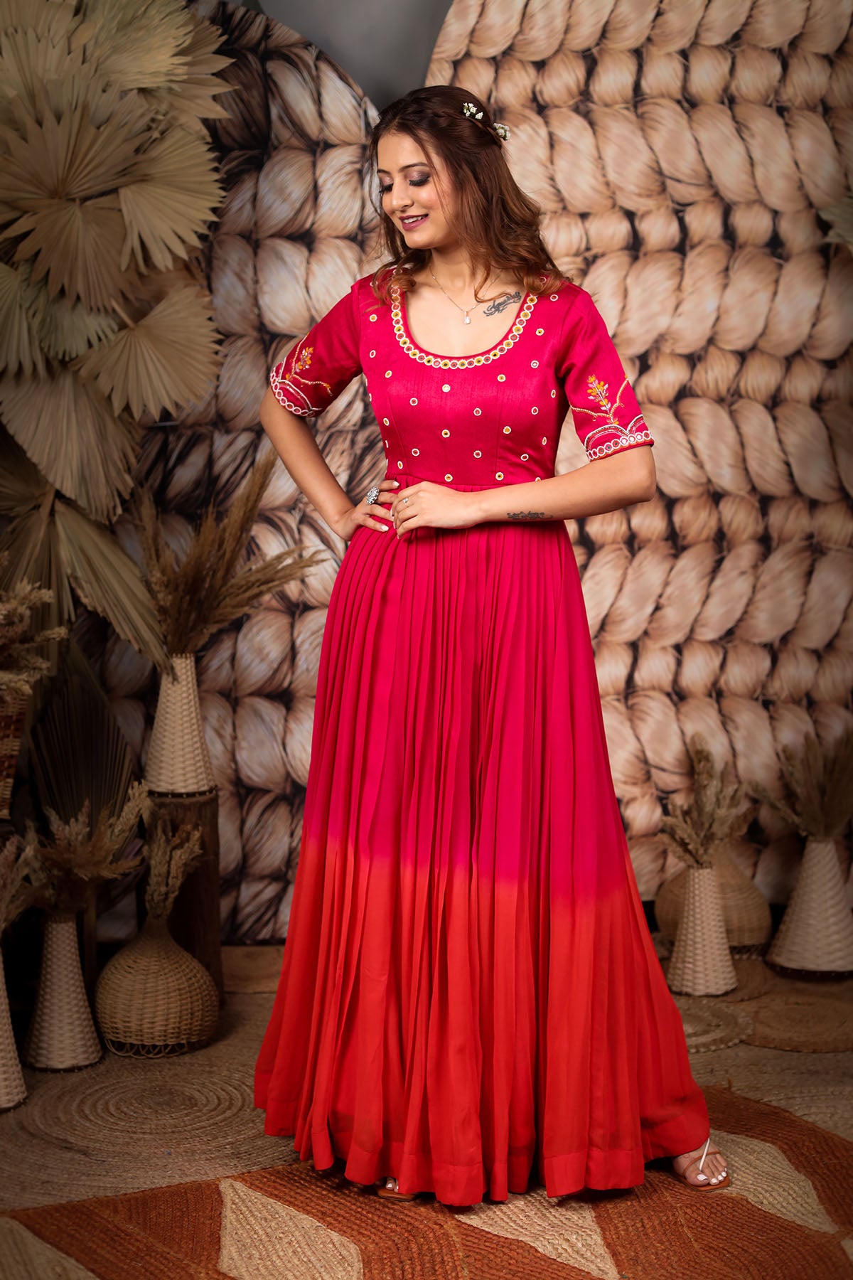 Simple long best sale anarkali dresses