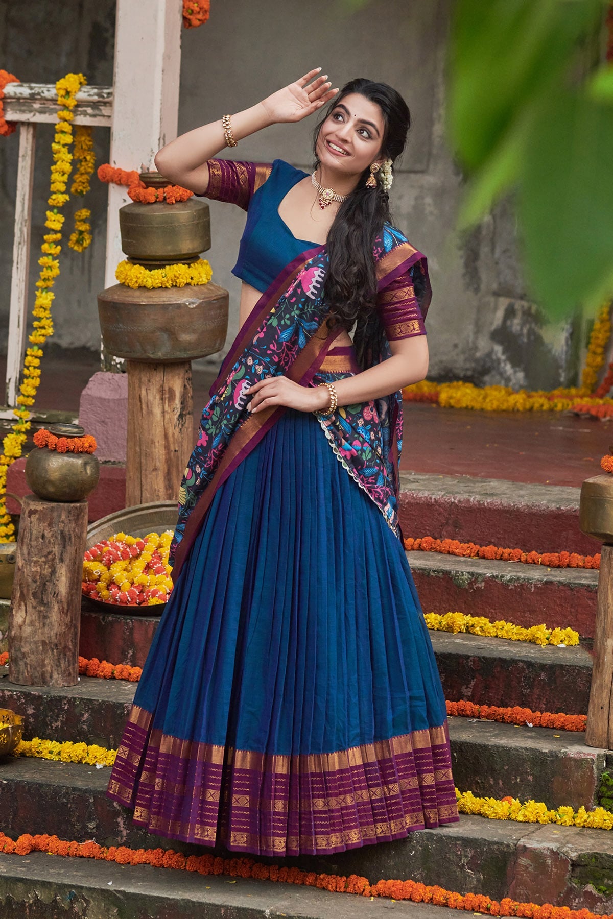 VISHNUKUND HANDLOOM LEHENGA SET BK695N