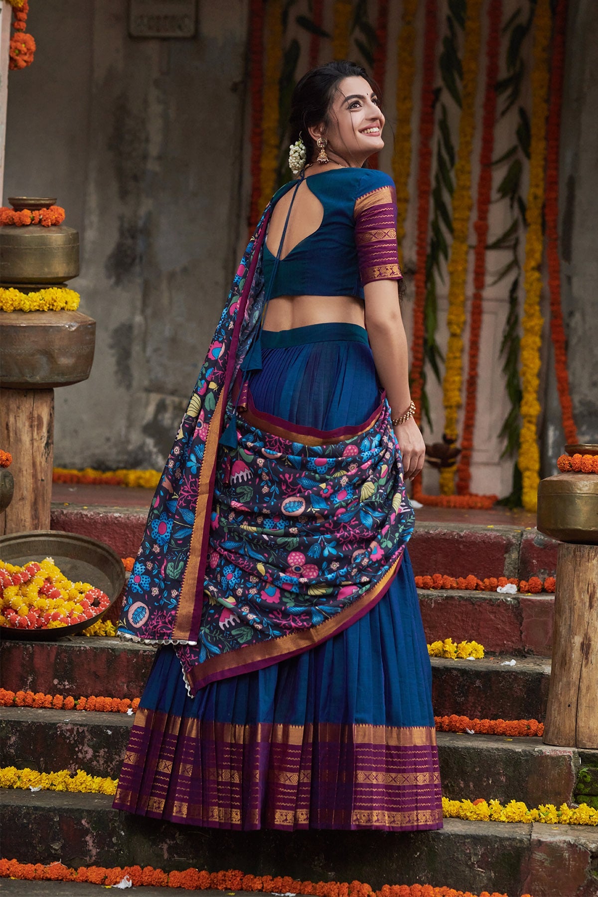 VISHNUKUND HANDLOOM LEHENGA SET BK695N