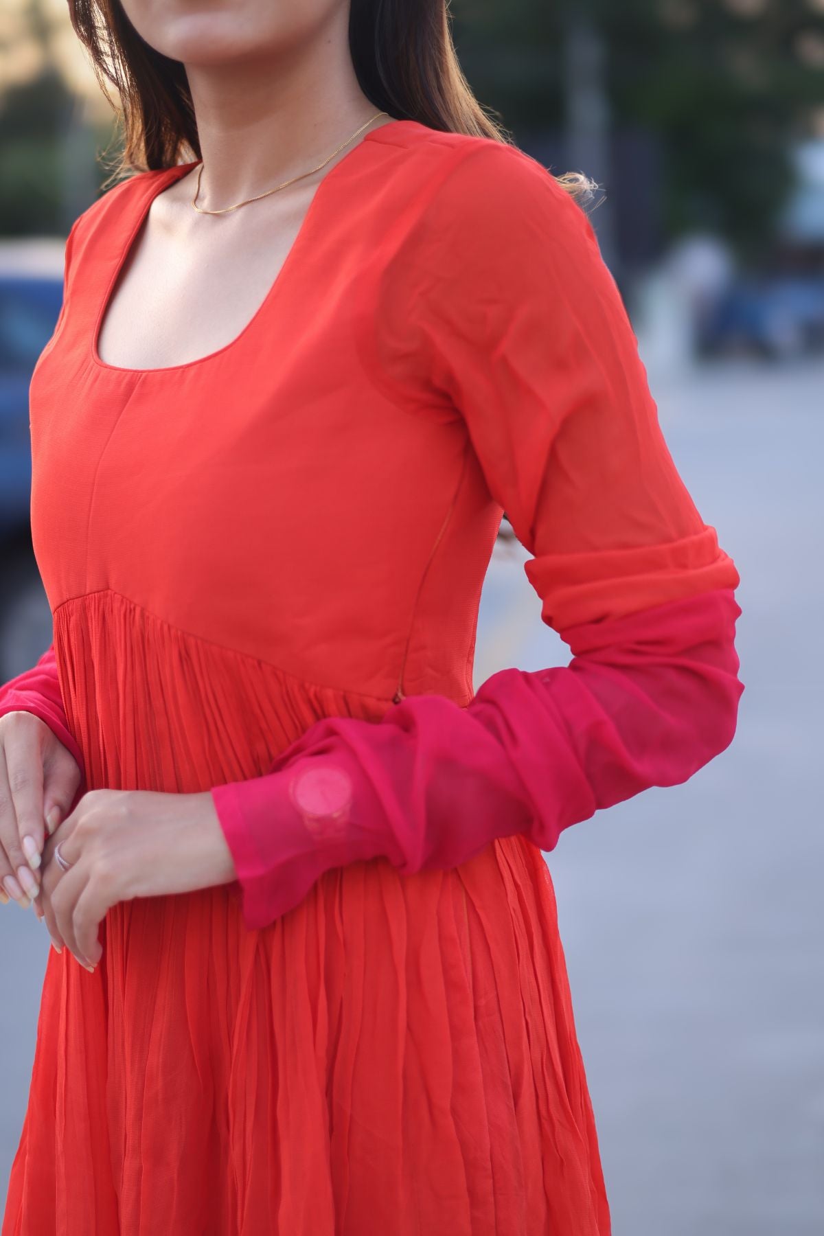 Aura Palazzo Set in Orange PC1039N