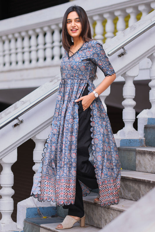 Yashna Ajarakh Kurta Set PC927N