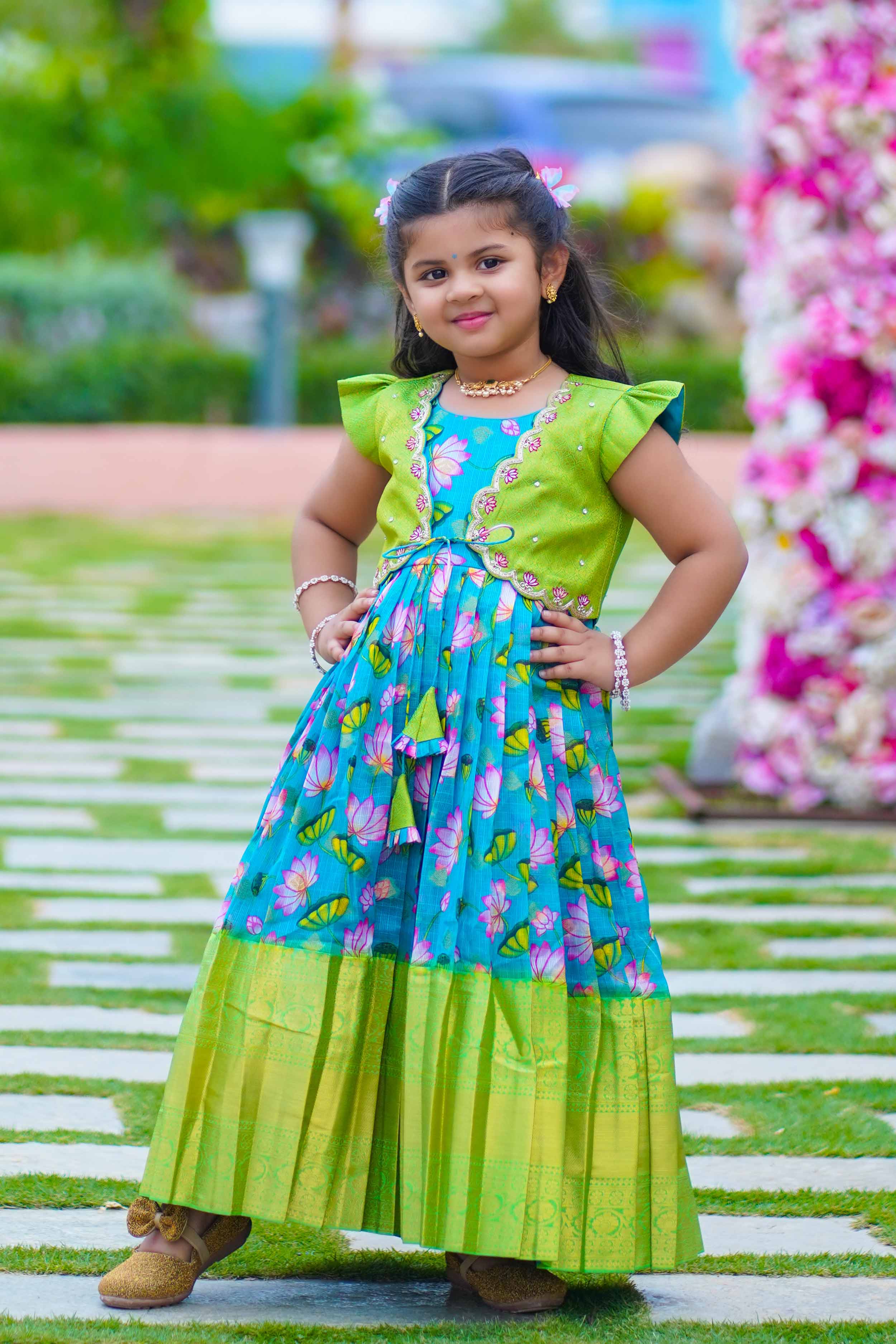 Baby pattu dress hotsell