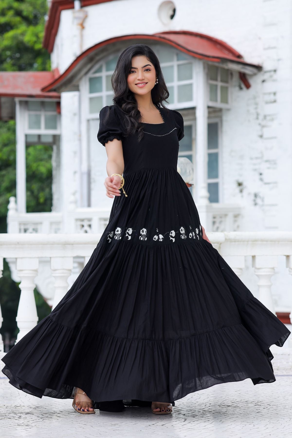Midnight Black Long Frock PC905N Pinkcloset Midnight Black Long Frock PC905N Pinkcloset