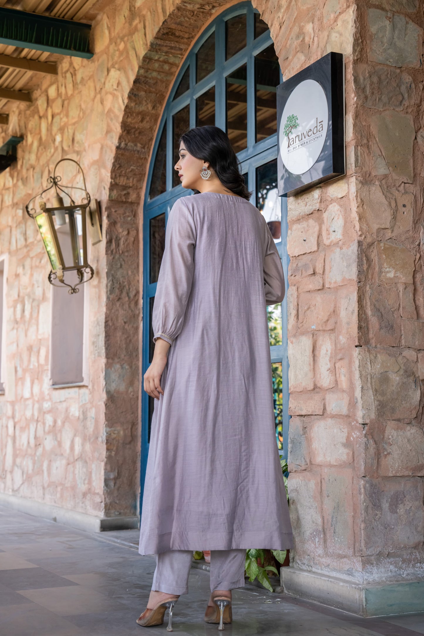 Handwork pastel mul chanderi  suit