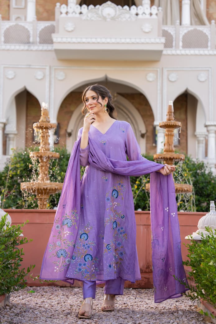 Lavender Bloom Suit Set
