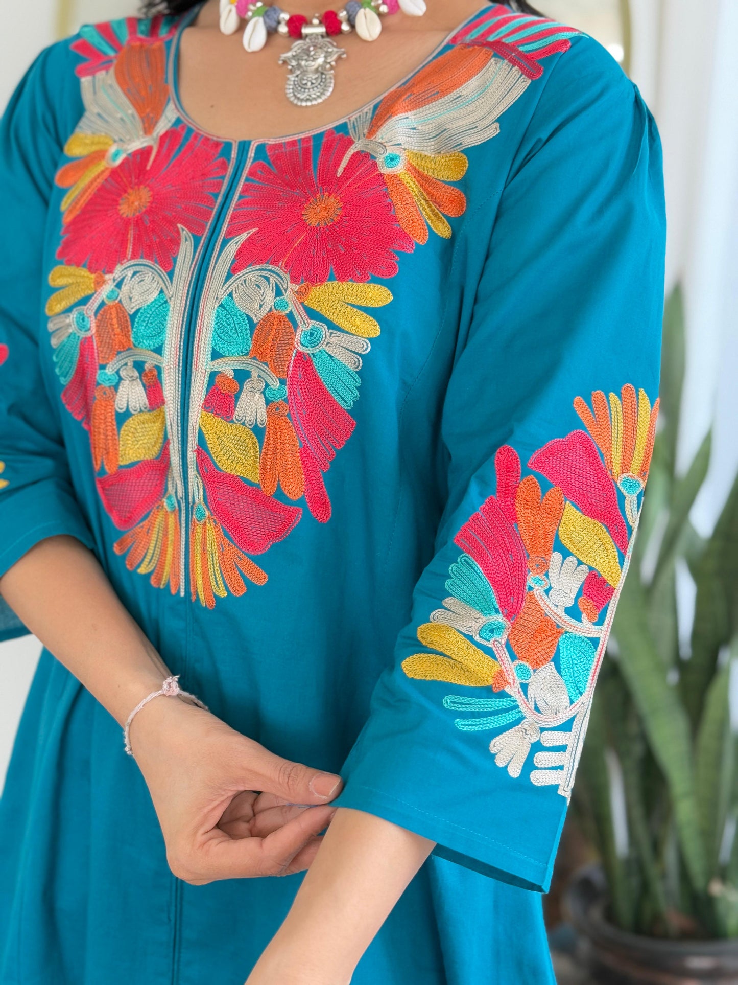 Premium Cotton embroidered suit