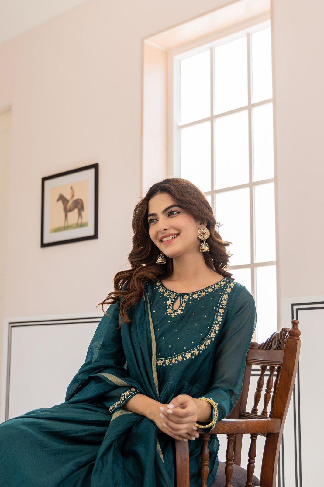Mul chanderi sequence suit