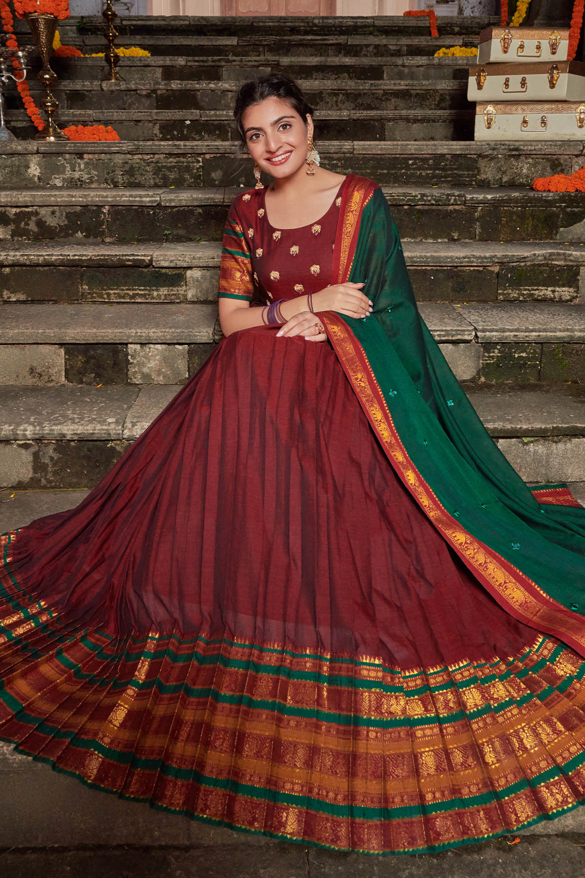 Merrun Handloom Anarkali Dress BK681N