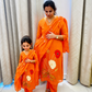 Sunset Bloom Appliqué Cotton Suit Set