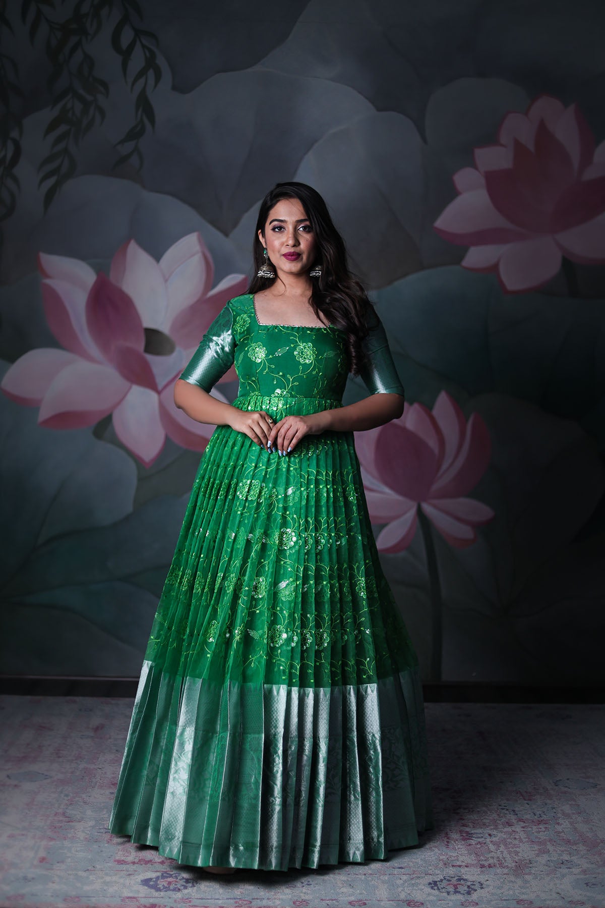 Buy Designer Sarees, Salwar Kameez, Kurtis & Tunic and Lehenga  Choli.Fascinating Violet Anarkali Salwar Kameez