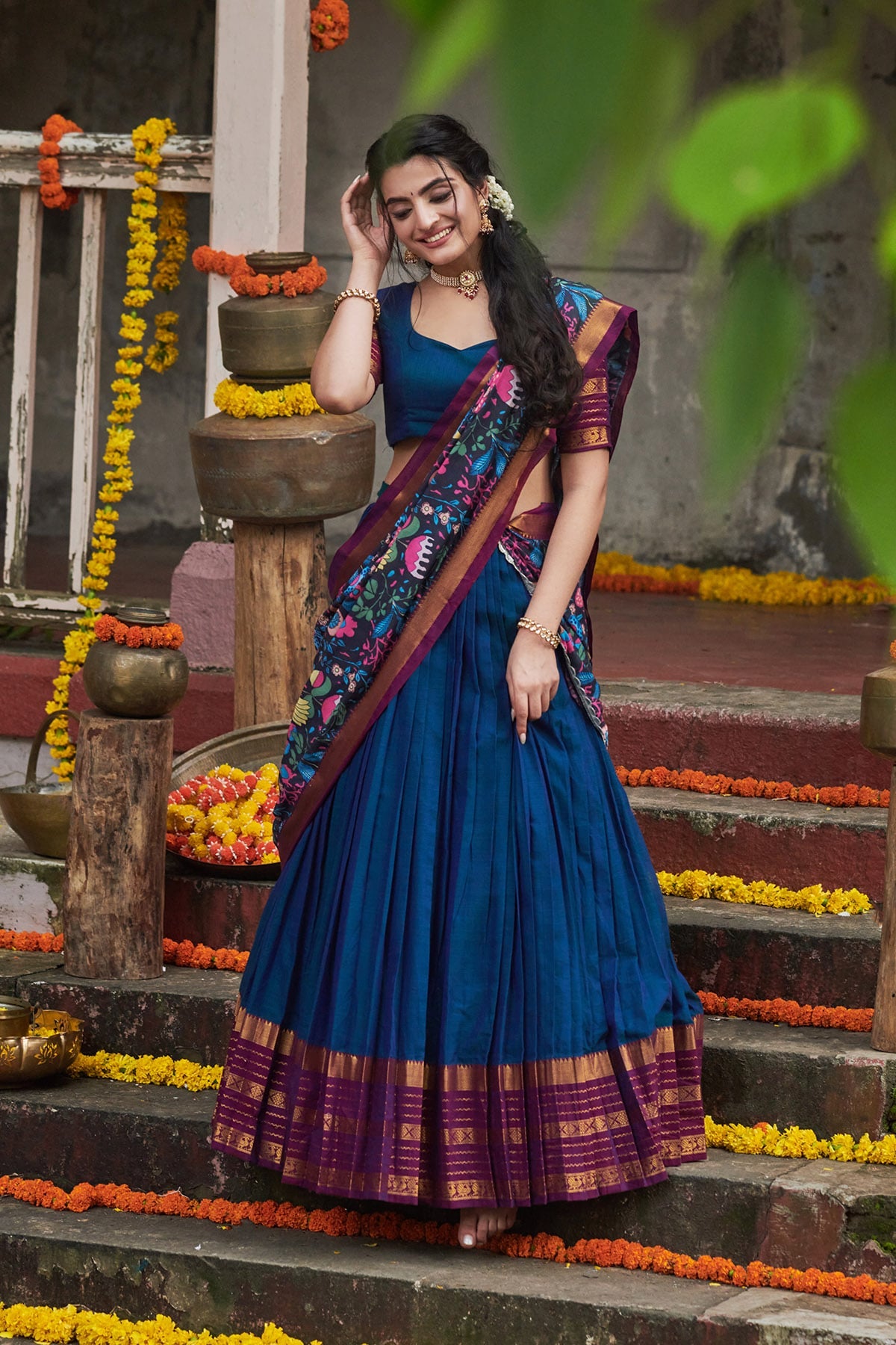 VISHNUKUND HANDLOOM LEHENGA SET  BK695N