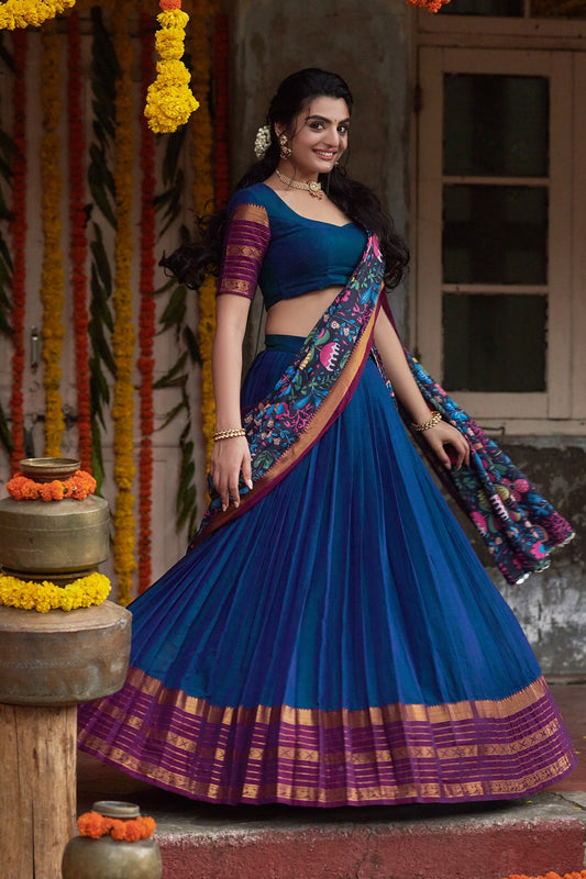 VISHNUKUND HANDLOOM LEHENGA SET  BK695N