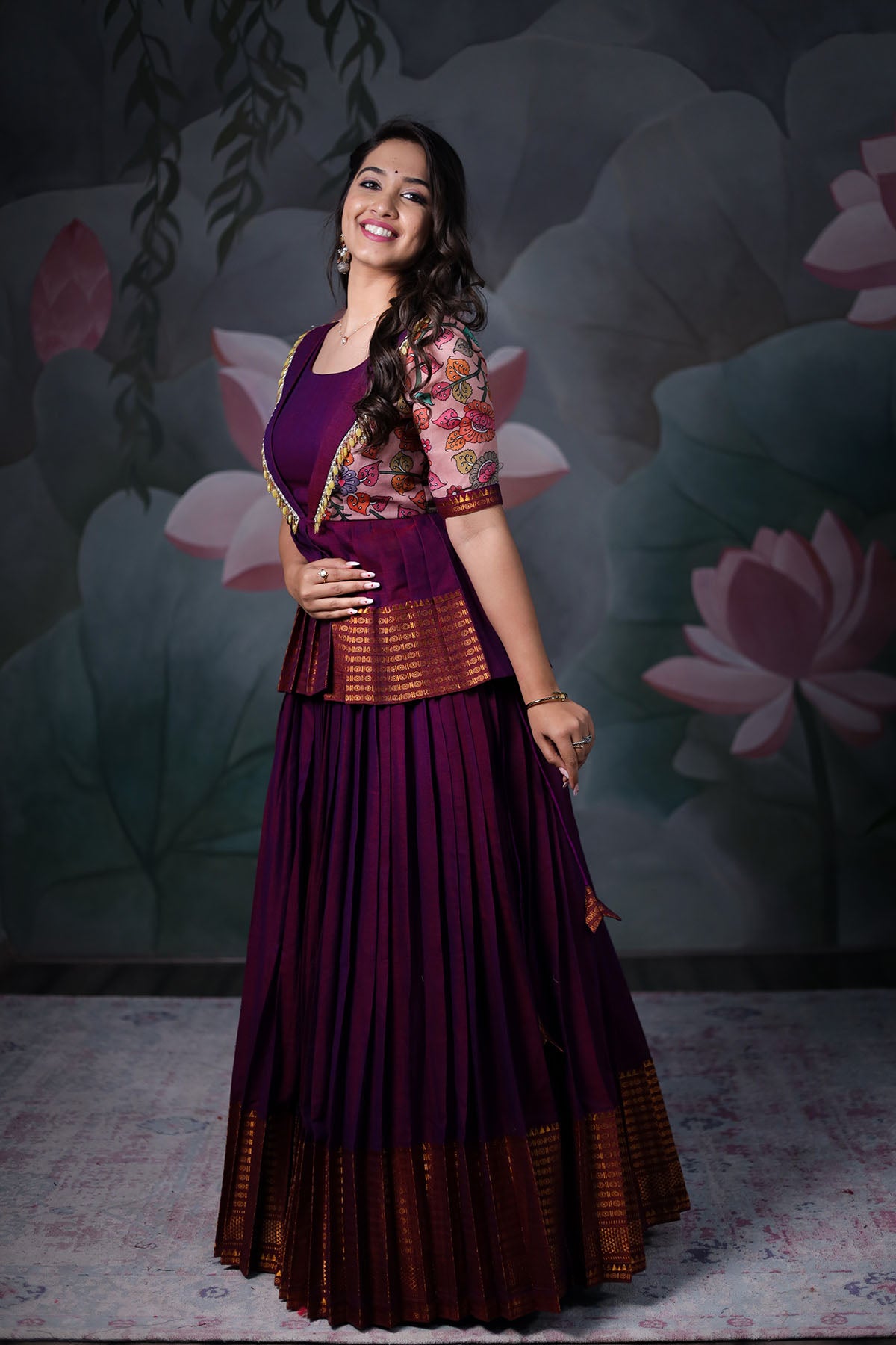 KRIVA PEPLUM HANDLOOM LEHENGA SET BK582N