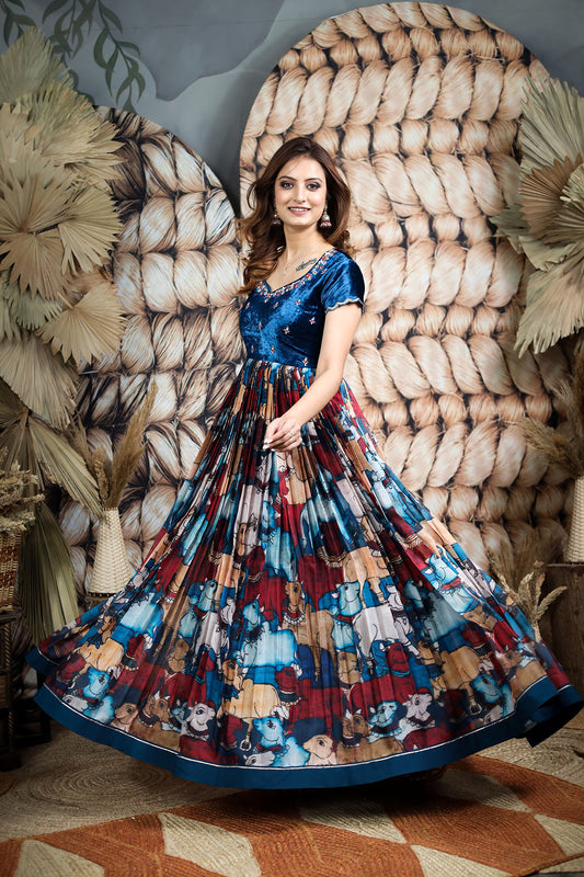 Nirvana Kalamkari Anarkali Dress BK622N