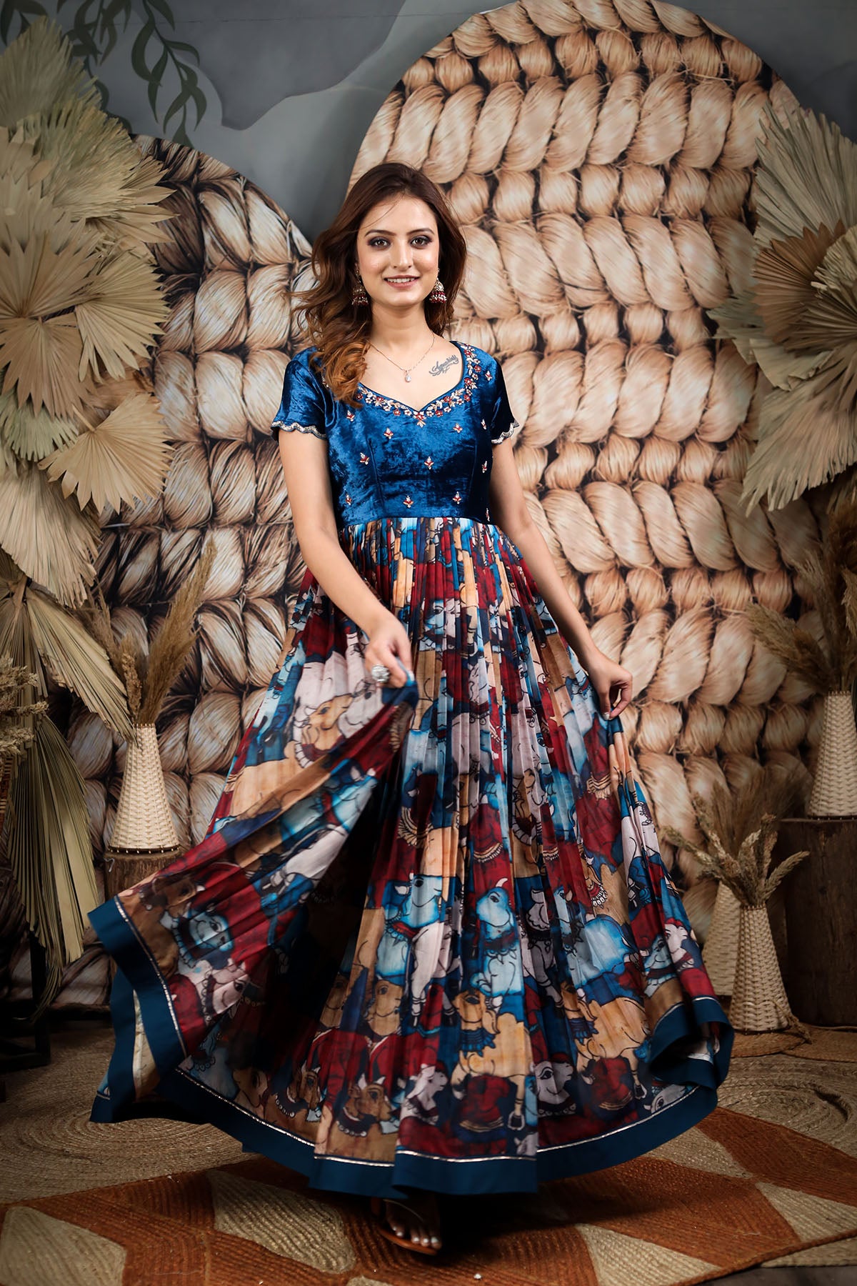 Nirvana Kalamkari Anarkali Dress BK622N