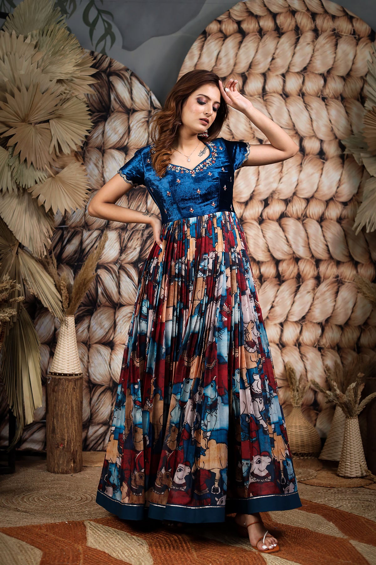 Nirvana Kalamkari Anarkali Dress BK622N