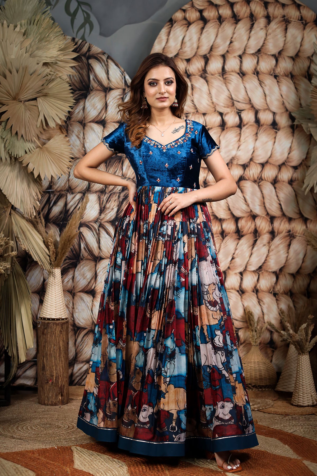 Nirvana Kalamkari Anarkali Dress BK622N