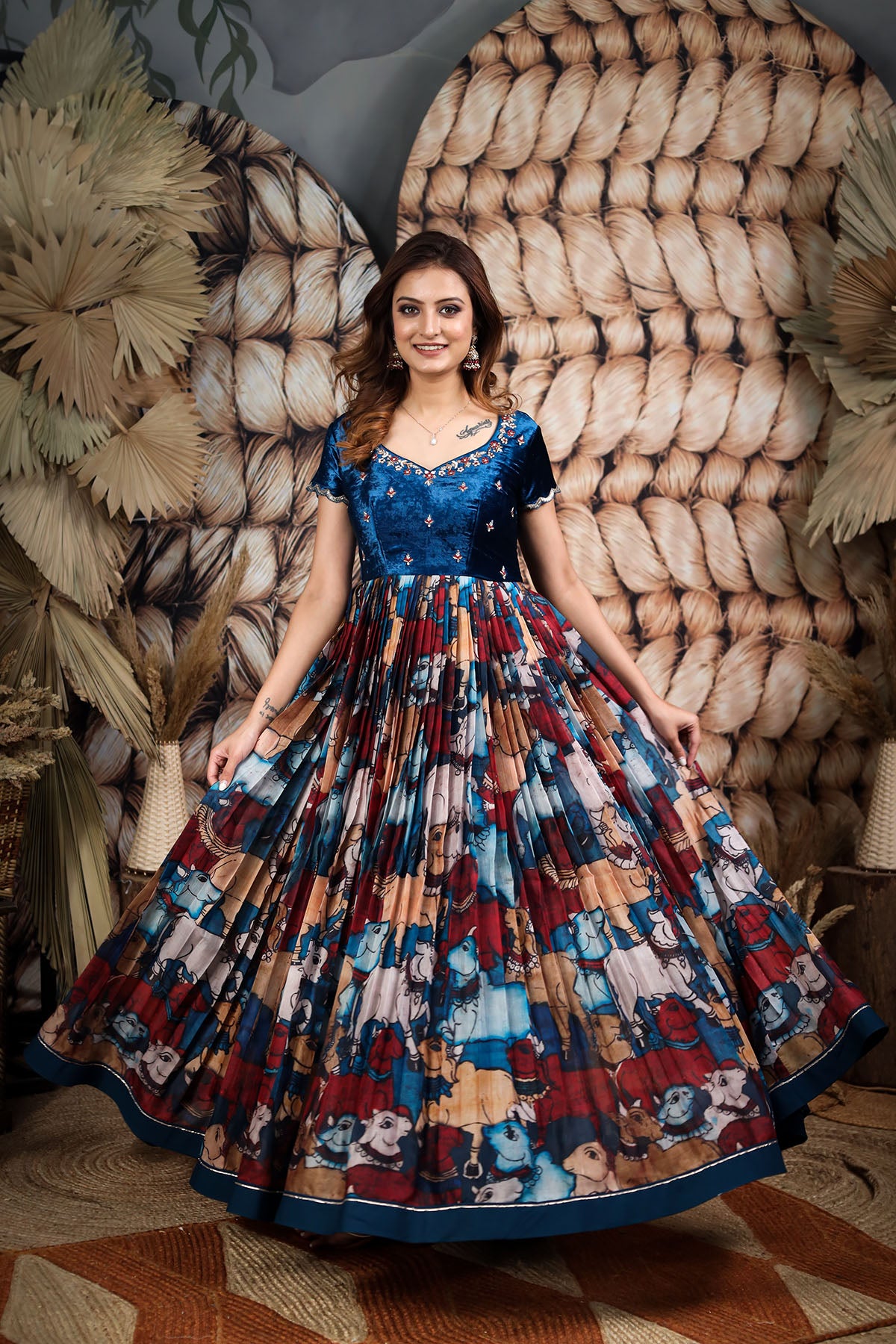 Nirvana Kalamkari Anarkali Dress BK622N