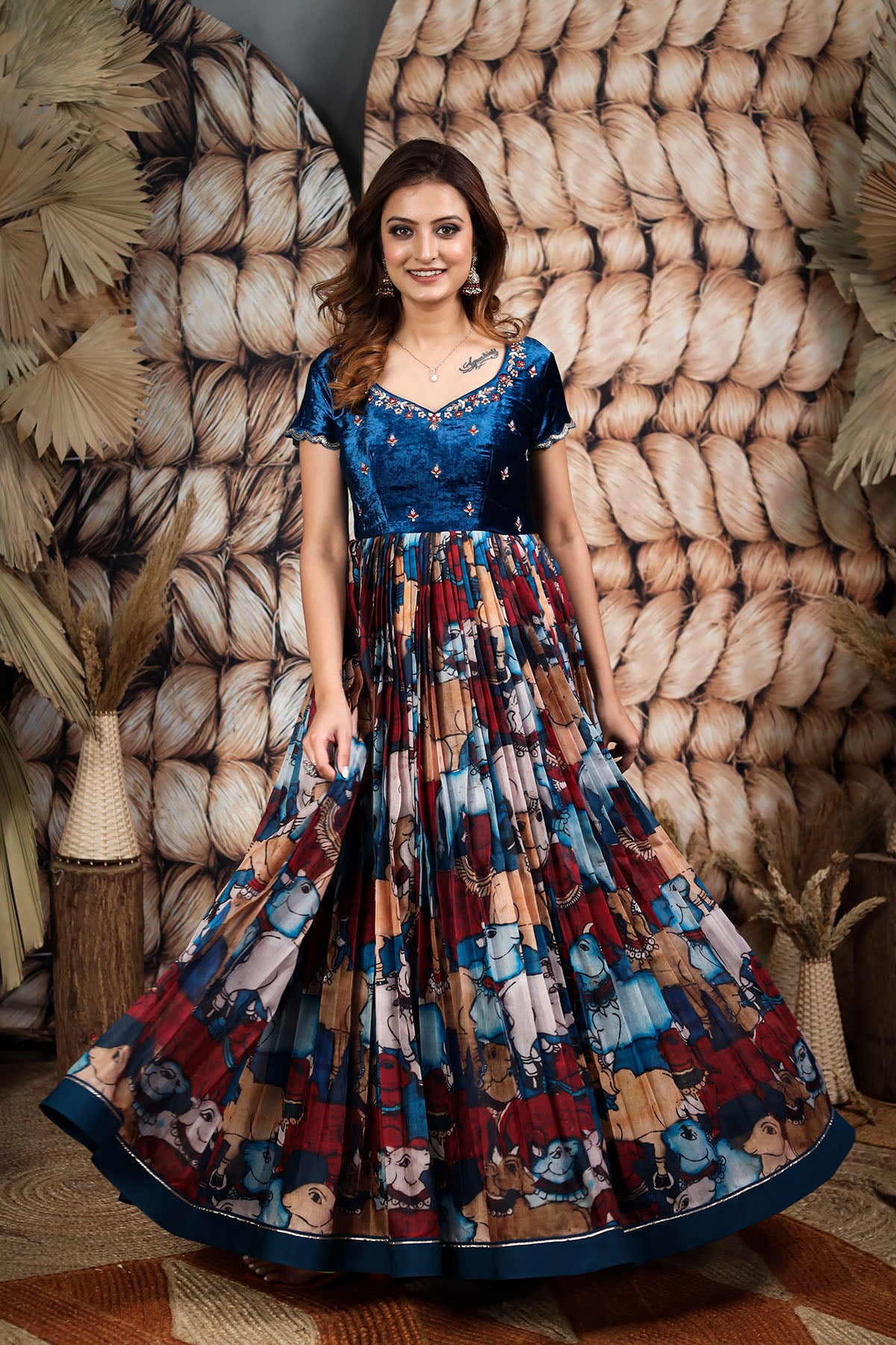 Nirvana Kalamkari Anarkali Dress BK622N