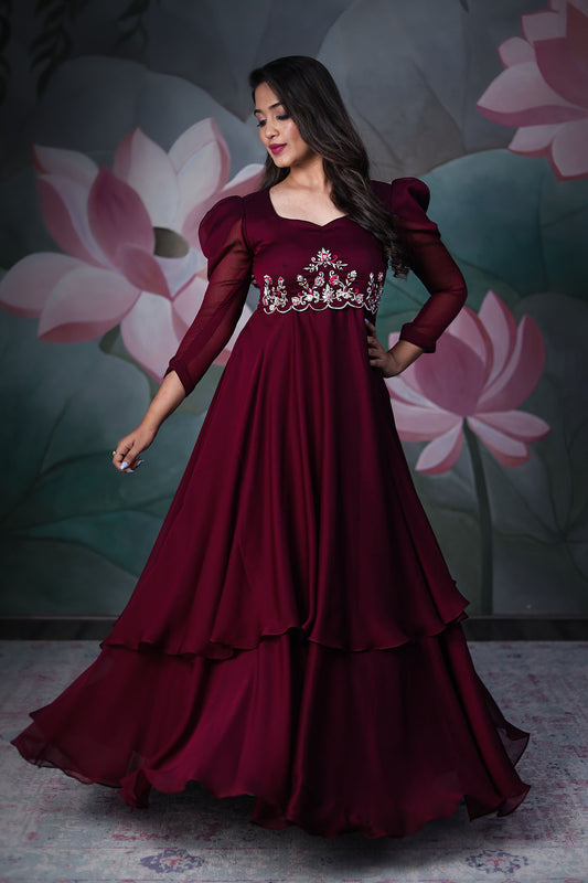 CHAHELI PARTY WEAR GOWN BK647N