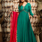 EMERALD GREEN ETHNIC DRESS BK609N