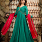 EMERALD GREEN ETHNIC DRESS BK609N