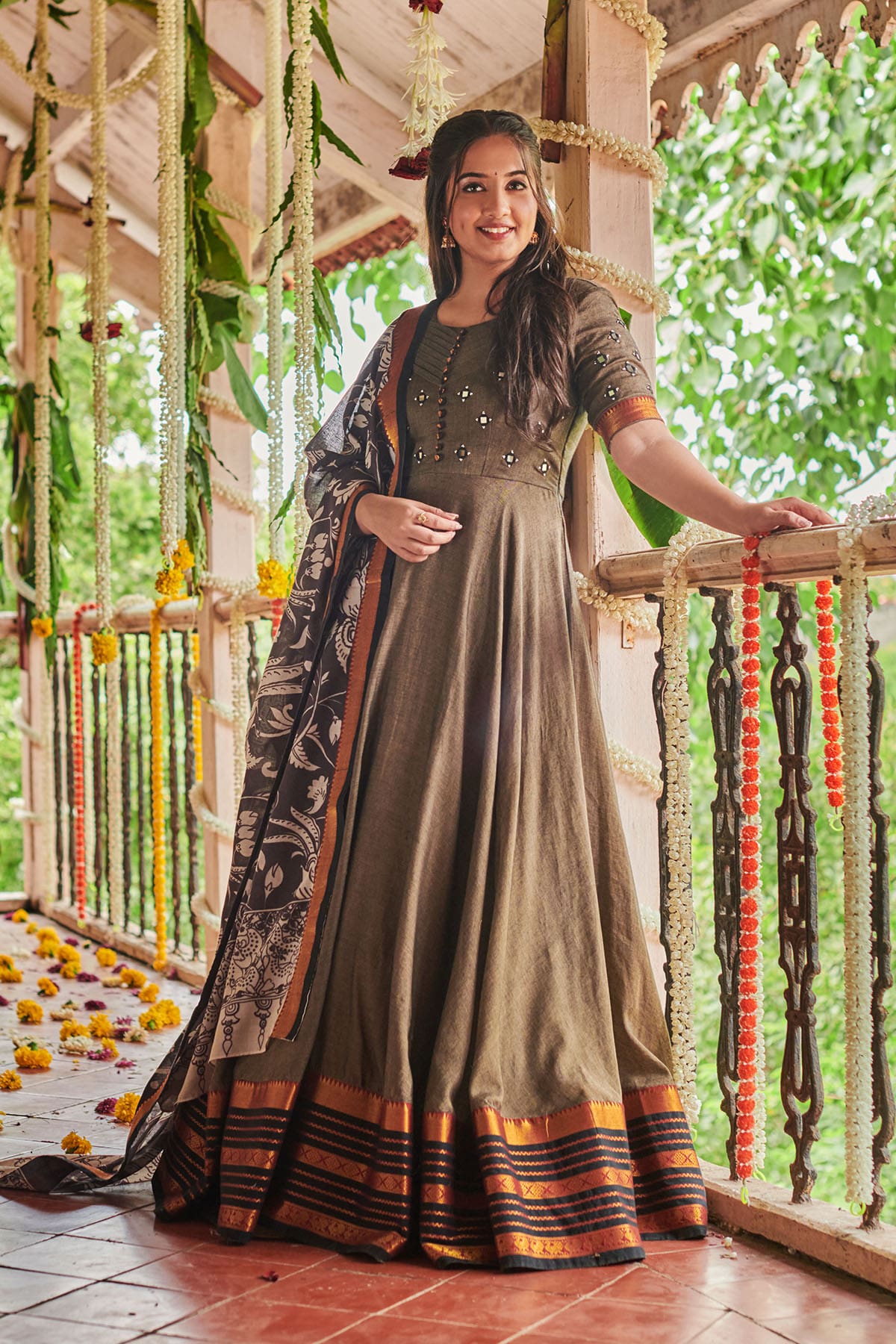 Handloom maxi dress best sale