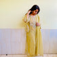 Salsa Tissue Mirror Work Suit Set with Matching Potli Bag