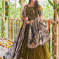 Juniper Green & Black Handloom Dress BK706N