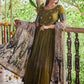 Juniper Green & Black Handloom Dress BK706N