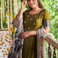 Juniper Green & Black Handloom Dress BK706N