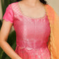 Aashvi Zari Silk Dress in Blush Pink PC805N