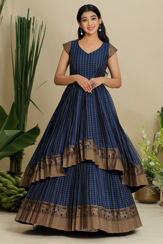 Abhinaya Indo Western Handloom Long Dress PC841N