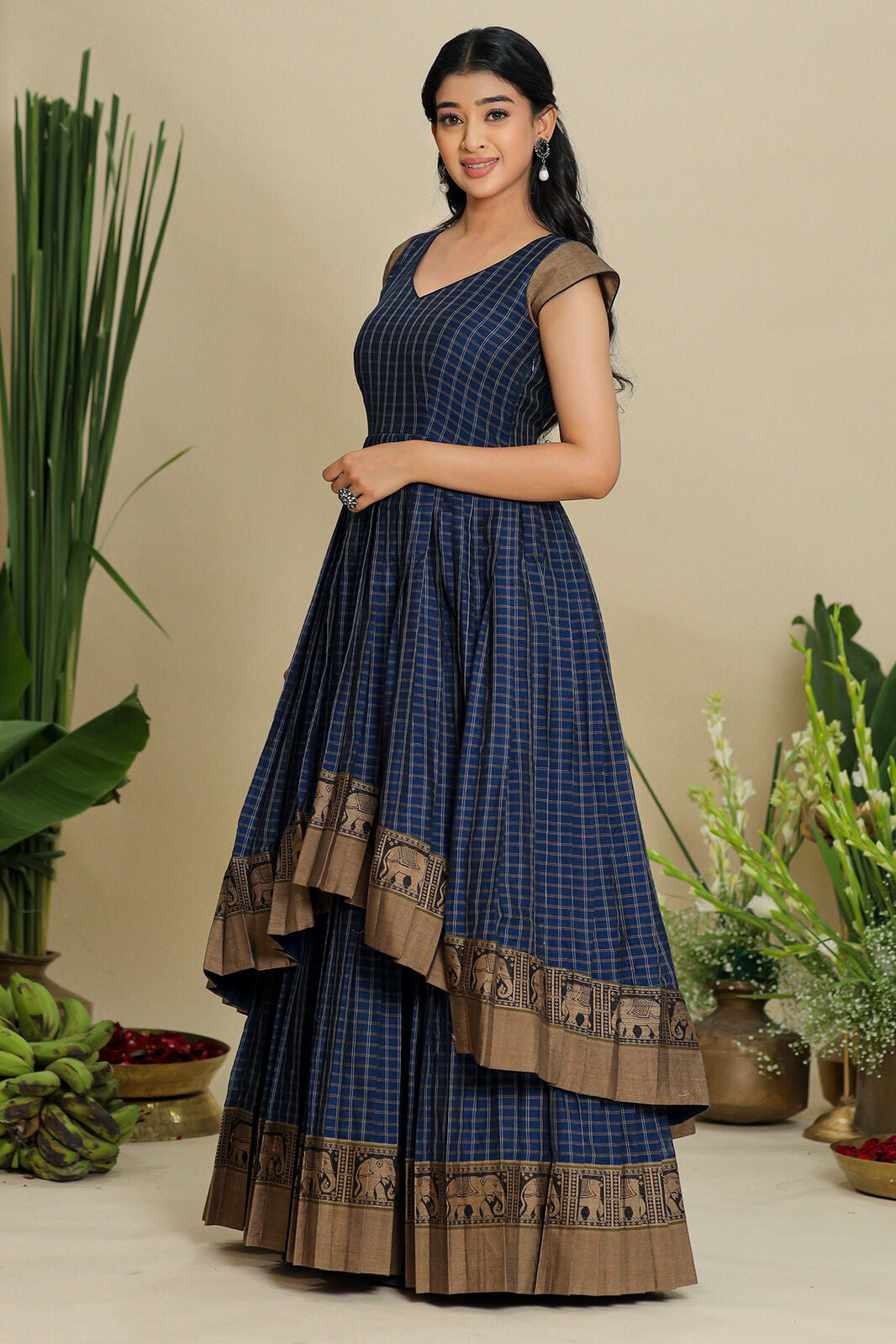 Abhinaya Indo Western Handloom Long Dress PC841N