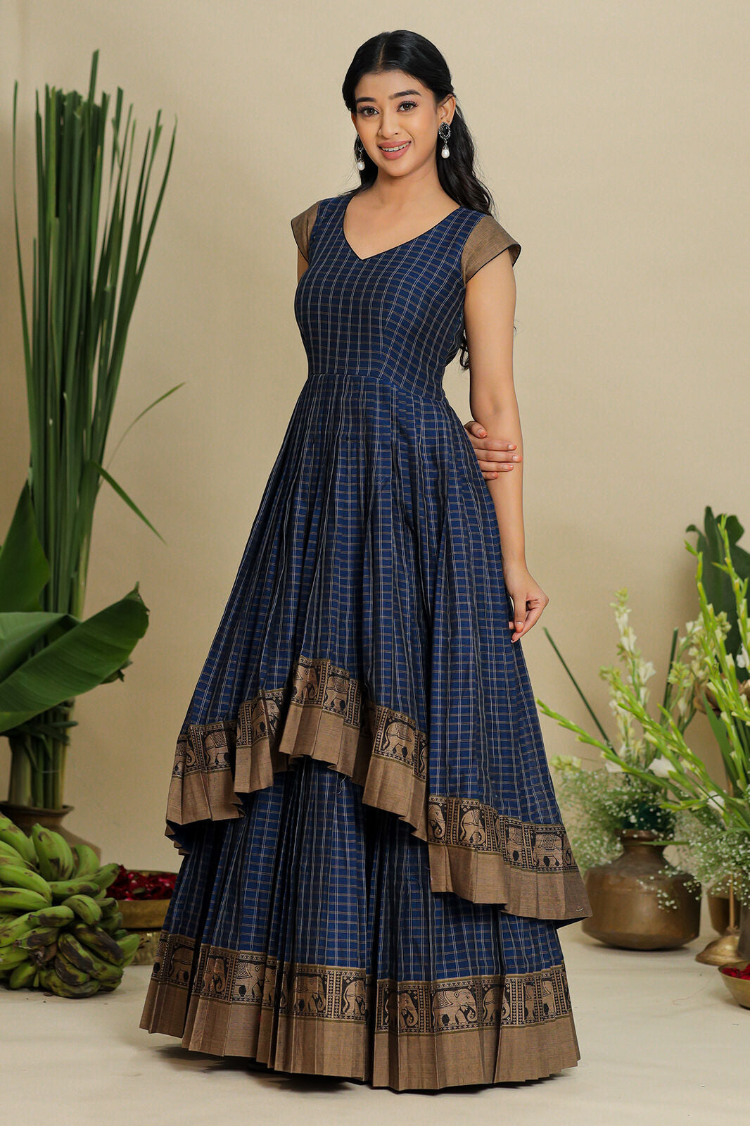 Abhinaya Indo Western Handloom Long Dress PC841N