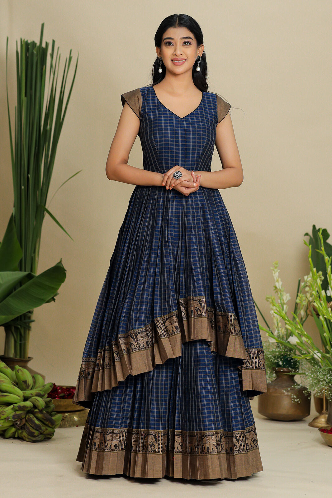 Abhinaya Indo Western Handloom Long Dress PC841N