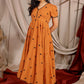 Apricot Summer Dress in Rust PC828N