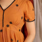 Apricot Summer Dress in Rust PC828N