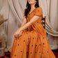 Apricot Summer Dress in Rust PC828N