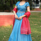 Ariel Powder Blue Tissue Anarkali PC751N