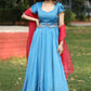 Ariel Powder Blue Tissue Anarkali PC751N