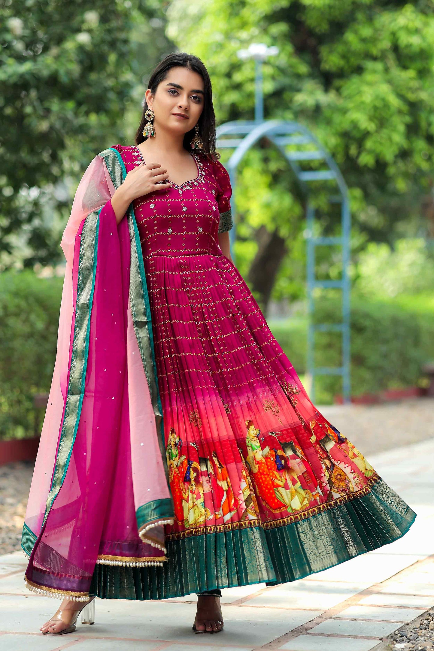 Arnaja Bandhani Anarkali Set PC734