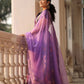 Begani Lavender Floral Silk Anarkali Set PC773