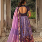 Begani Lavender Floral Silk Anarkali Set PC773