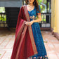 Bit Of Blue Bandhej Anarkali Dress PC731