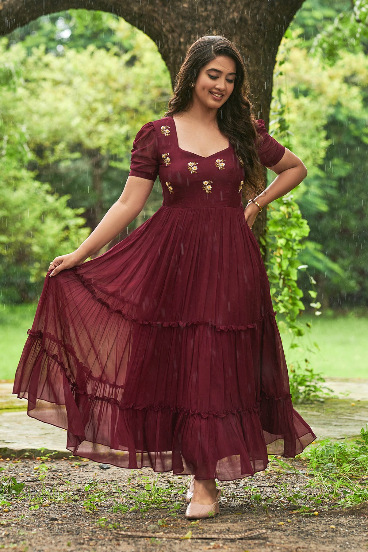 Boysenberry Georgette Frock BK686N