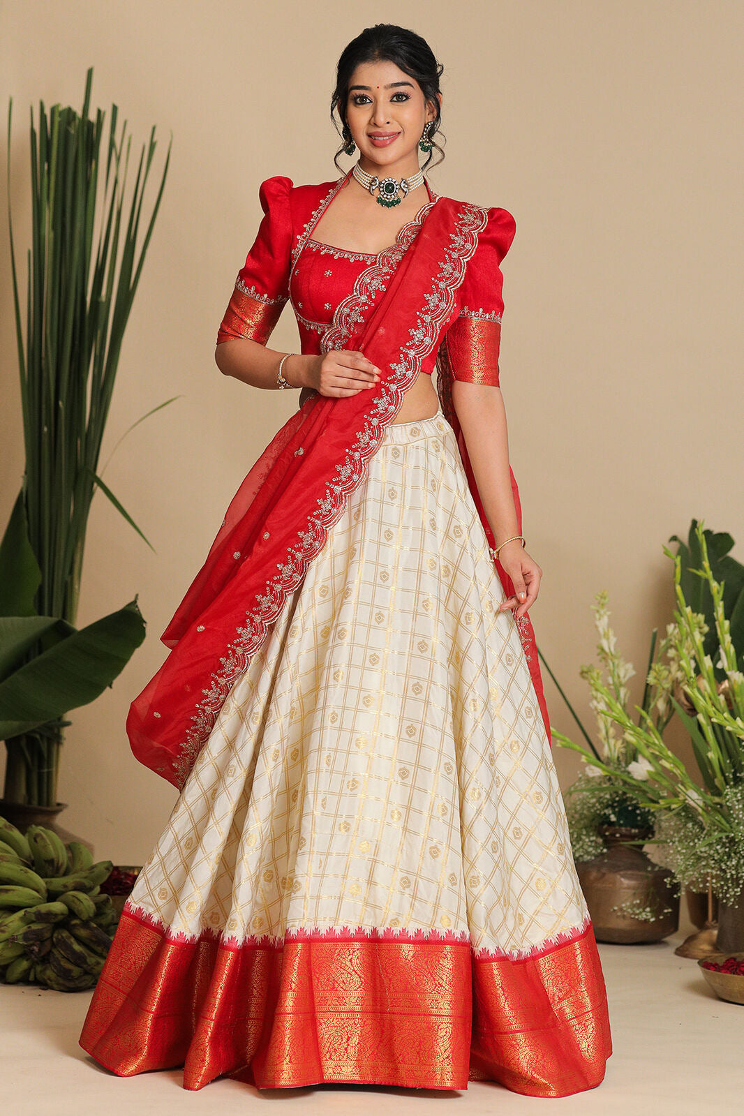 Brindadevi Banarasi Lehenga Set PC795N