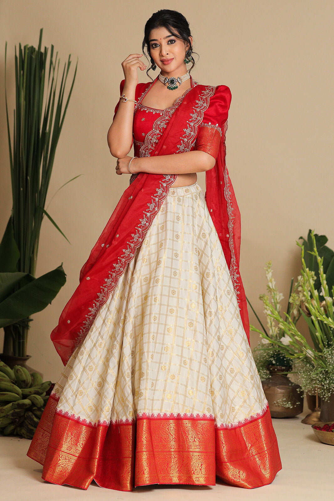 Brindadevi Banarasi Lehenga Set PC795N