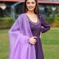 Burgundy cotton Anarkali Dress PC720