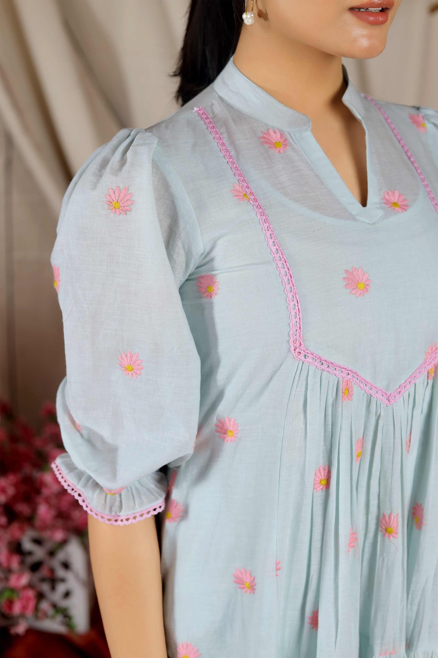 Camelia Summer Dress in Powder Blue PC811N